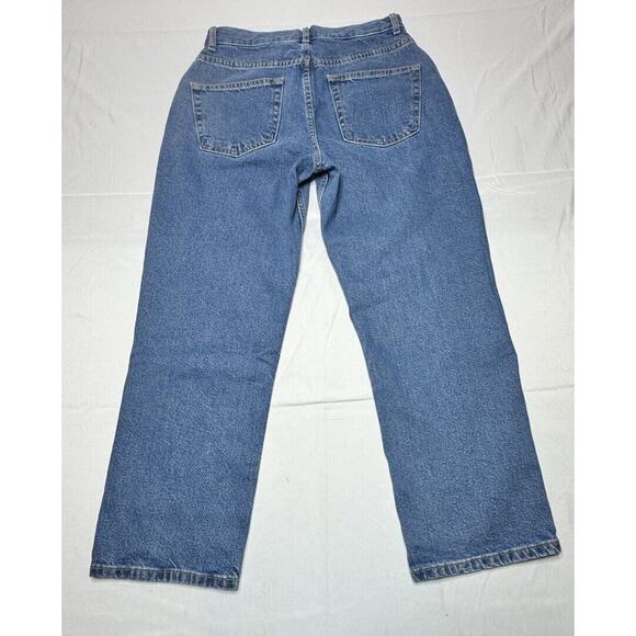 ASOS Design Women's High Rise Relaxed Button Fly Mom Jeans - Size 28x26 - Picture 2 of 7